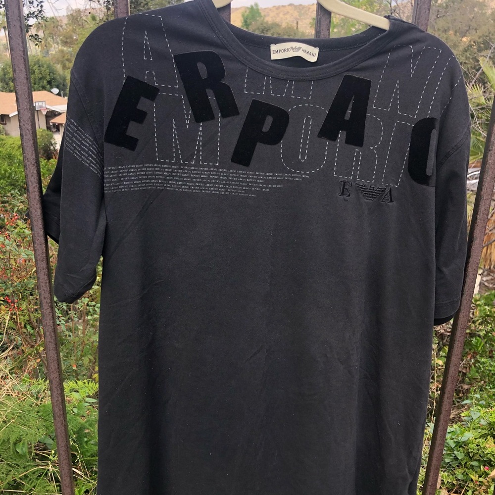 Emporio Armani Rare Sick Embroidered Lettering Tee